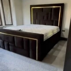 House Of Bling Furniture Park Lane Metal Trim Bed Beds