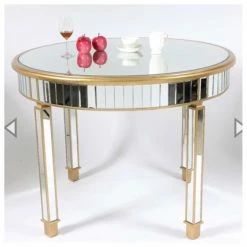 House Of Bling Furniture Boutique Valencia Dining Table Gold Trim Dining Tables And Chairs Sets