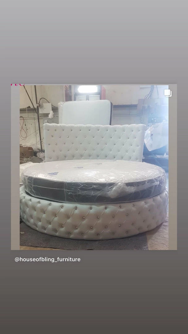 House Of Bling Furniture Boutique The Queen B Round Bed Complete With Mattress 7 House Of Bling Furniture Boutique The Queen B Round Bed Complete With Mattress
