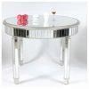 House Of Bling Furniture Boutique Valencia Dining Table Silver Mirrored Trim