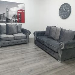 House Of Bling Furniture Boutique Yasmin Chesterfield Sofa Set