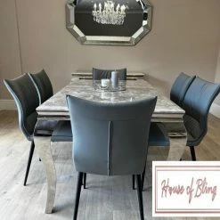 House Of Bling Furniture Boutique Dining Tables And Chairs Sets Cambridge Marble Table With Chairs