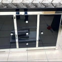 House Of Bling Furniture Boutique London 3 Drawer Cabinet Bianca Range