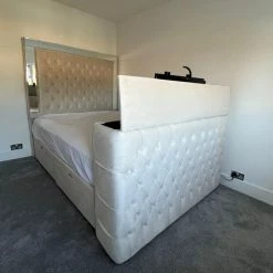 House Of Bling Furniture Boutique Luxury Beds Ashley Mirrored TV Bed