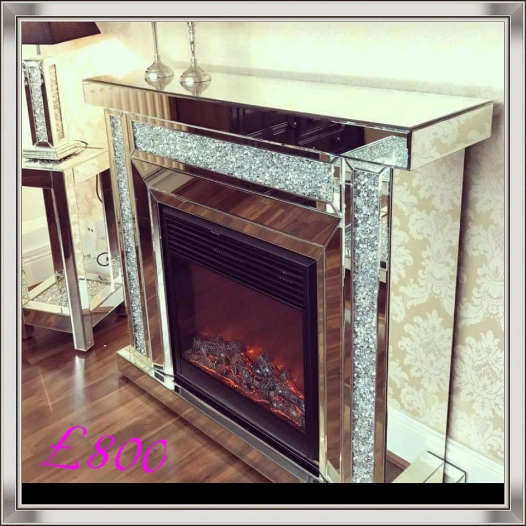 House Of Bling Furniture Boutique Crushed Diamond Fire Place Fire Places 4 House Of Bling Furniture Boutique Crushed Diamond Fire Place Fire Places