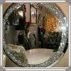 House Of Bling Furniture Boutique Crushed Diamond Round Mirror