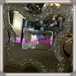 House Of Bling Furniture Boutique Crushes Diamond Hex Mirror