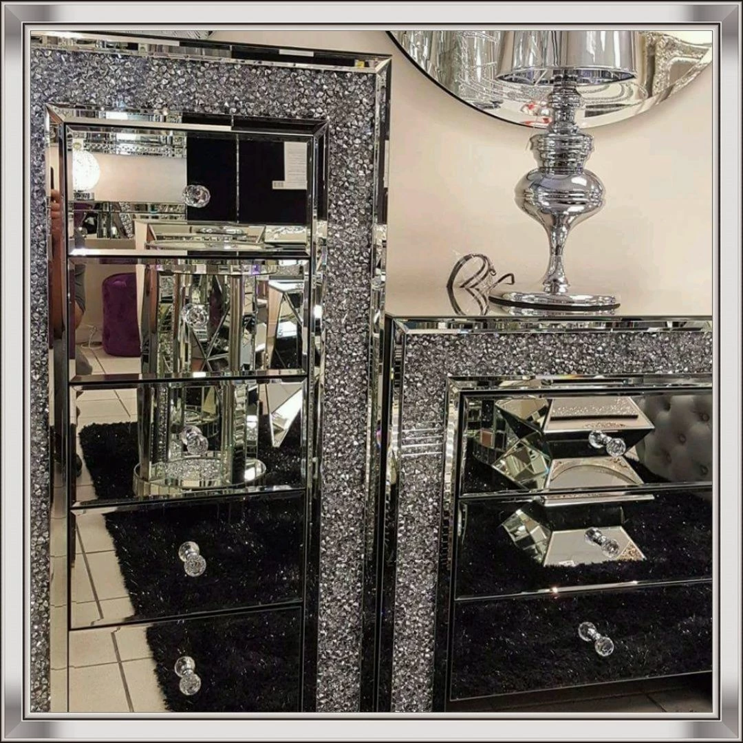 House Of Bling Furniture Boutique Crushed Diamond Tall Boy Chest 3 House Of Bling Furniture Boutique Crushed Diamond Tall Boy Chest