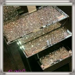House Of Bling Furniture Boutique Side Tables Crushed Diamond Nest Tables
