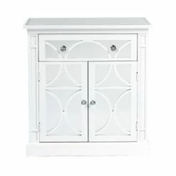 House Of Bling Furniture Boutique Torino White Wood 1 Drawer 2 Door Sideboard
