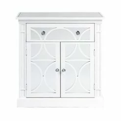 House Of Bling Furniture Boutique Torino White Wood 1 Drawer 2 Door Sideboard