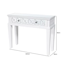 House Of Bling Furniture Boutique Torino White Wood Console Table Console Tables