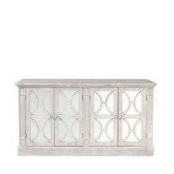 House Of Bling Furniture Boutique Torino Natural Wood 4 Door Sideboard