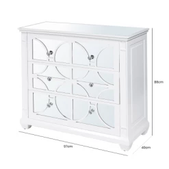 House Of Bling Furniture Boutique Torino White Wood 3 Drawer Chest 8 House Of Bling Furniture Boutique Torino White Wood 3 Drawer Chest