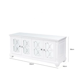 House Of Bling Furniture Boutique Torino White Wood 4 Door Entertainment Unit White Furniture