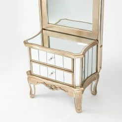 House Of Bling Furniture Boutique Annabelle Full Length Mirror - Champagne Silver Gilt Leaf