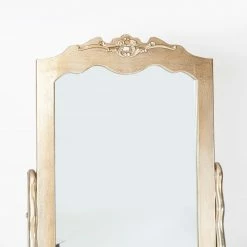 House Of Bling Furniture Boutique Annabelle Full Length Mirror - Champagne Silver Gilt Leaf